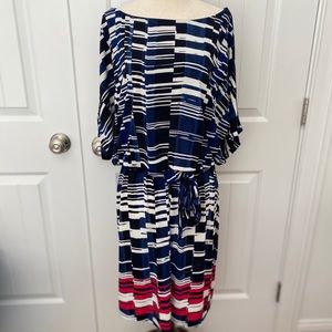NWT Large Dressbarn Dress Geometric Pattern